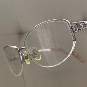 Sophia Loren Zyloware Eyeglasses Rose Gold Tone Half Rim Glasses 54[]18 135